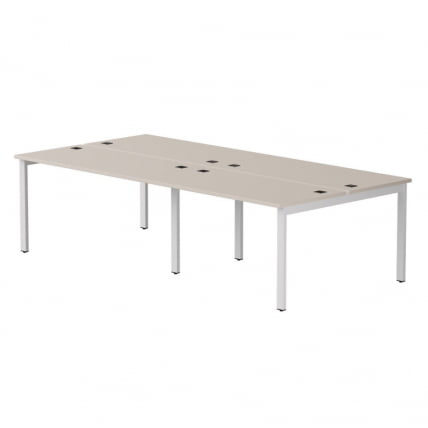 Бенч-система на 4 места на металлокаркасе, опоры 90 гр Everprof EVO 254S119 Кашемир Белый_0