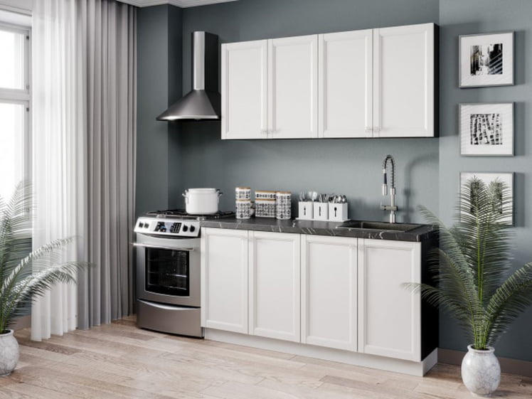 Тумба кухонная 800 Джулия ЛД 284.060.000.048 Черный Белый_2