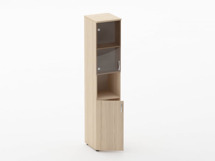 Шкаф высокий со стеклом и нишей Glassy 6.19.14Л Туя_1