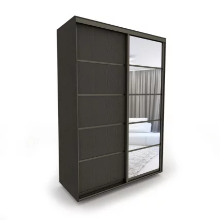 Шкаф-купе 2-х дверный Акцент-Квадро Д 1400х600  Венге/Бронза_0