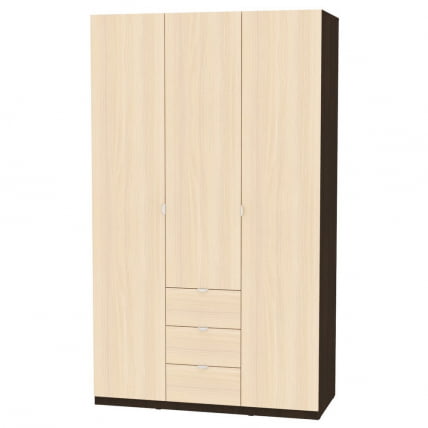 Шкаф распашный R-230х135х45-3-TR(Венге-ДМ)_0