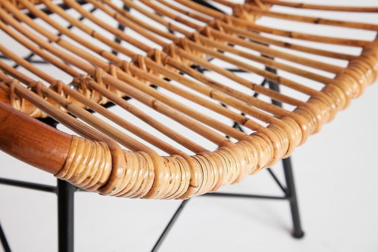 Кресло Secret De Maison Petunia (mod. 01 5088 SP KD/1-1) натуральный ротанг/металл, 80х61х66см, светлый мед/черный_5