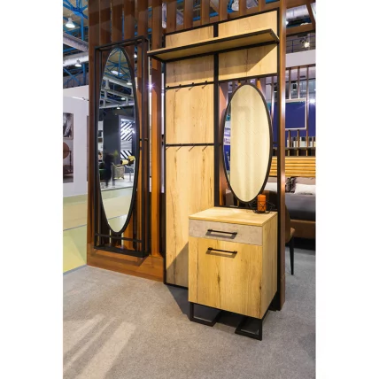 Панель для прихожей с зеркалом Loft Дуб Натур_5