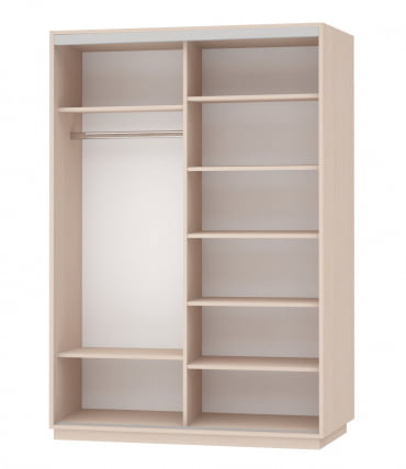 Шкаф-купе двухдверный Экспресс Дуо 1600х2400h Лондон/Белый снег_1