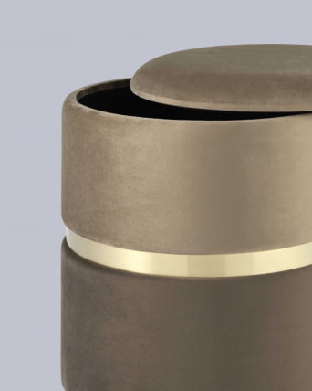 Пуф Кэрри с ящиком велюр Коричневый_3