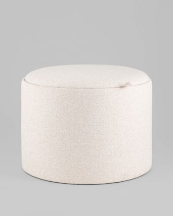 Пуф с ящиком Хюгге L букле бежевый_0