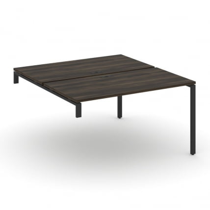 Двойной стол-надставка на опорную тумбу CONCEPT CN.DSN-003 Дуб Мали Черный_0