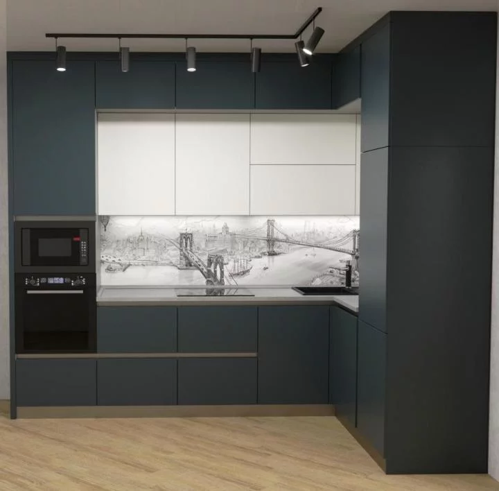 Глянцевый фартук (КОМПОЗИТ) KM 48_3