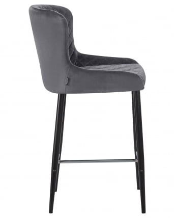 Стул полубарный DOBRIN CHRISTIAN 65 Темно-серый велюр V108-91_2