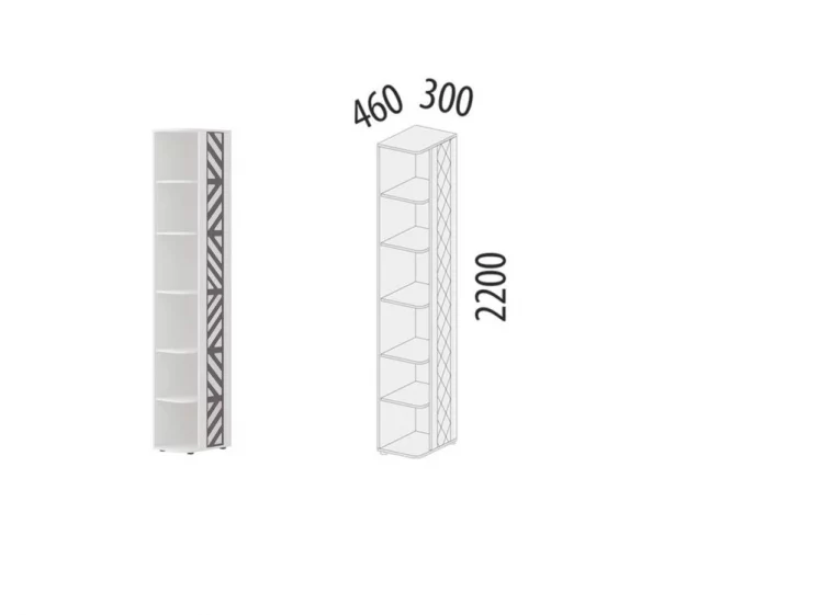 Стеллаж угловой (лев/прав) Аляска 501.05_1