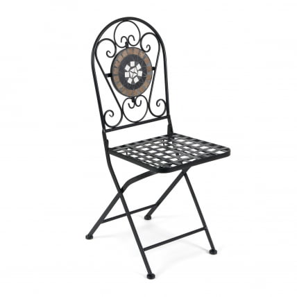 Стул Secret de Maison VICENZA (mod. PL08-7451RV) металл, 36*35*91 см, черный /плитка калейдоскоп_0