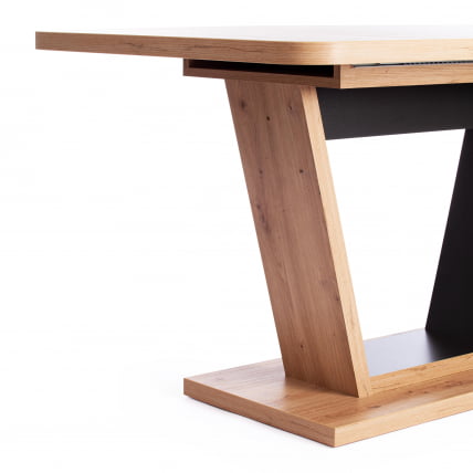 Стол обеденный VOX ЛДСП, 132-172x85x75,5 см, Дуб артисан/Графит_11