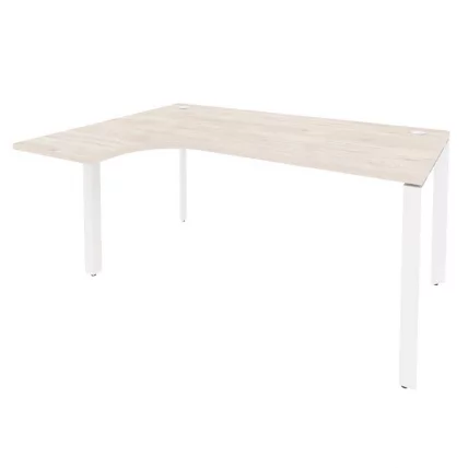 Стол эргономичный левый на П-образном м/к ONIX O.MP-SA-4L Денвер Светлый/Белый_0