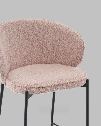 Стул полубарный Тисдейл букле розово-персиковый_7