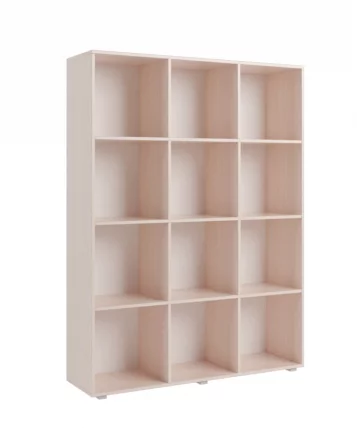 Стеллаж без фасадов ДМ12 Дуб млечный/ясень шимо темный_0