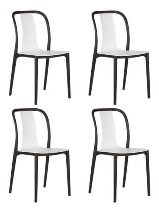 Стул обеденный ДОБРИН АДЭМ (черный/белый) 4 шт / DOBRIN ADAM_0
