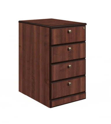 Тумба приставная с 4 ящиками BRN8630402 Темный орех_0