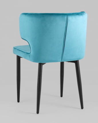 Стул Матео черные ножки велюр Темно-бирюзовый_5