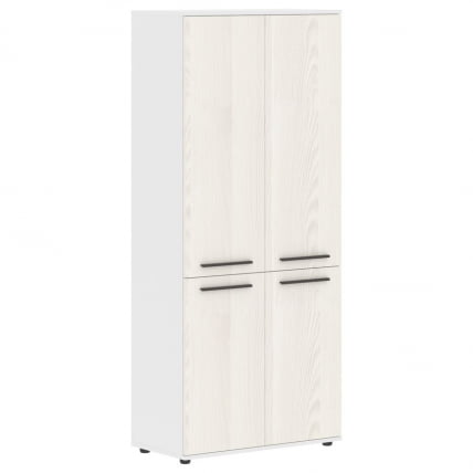 Шкаф с глухими средними и малыми дверьми ЕДИС ЕХCС 85.3 Ясень Траун Мокко Белый / EDIS EHCS_0