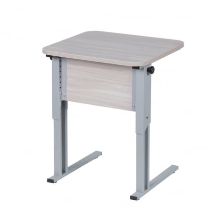 Парта одноместная рост 3-7 эргономичная Дуб Вотан/Металл Серый_0