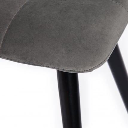 Стул CHILLY (mod. 7095-1) / 1 шт. в упаковке ткань/металл, 45x53х88 см, высота до сиденья 50 см, серый barkhat 26/черный_7