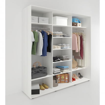 Шкаф-купе 3-х дверный Акцент-Вера КС 2100х600  Выбеленное дерево_1