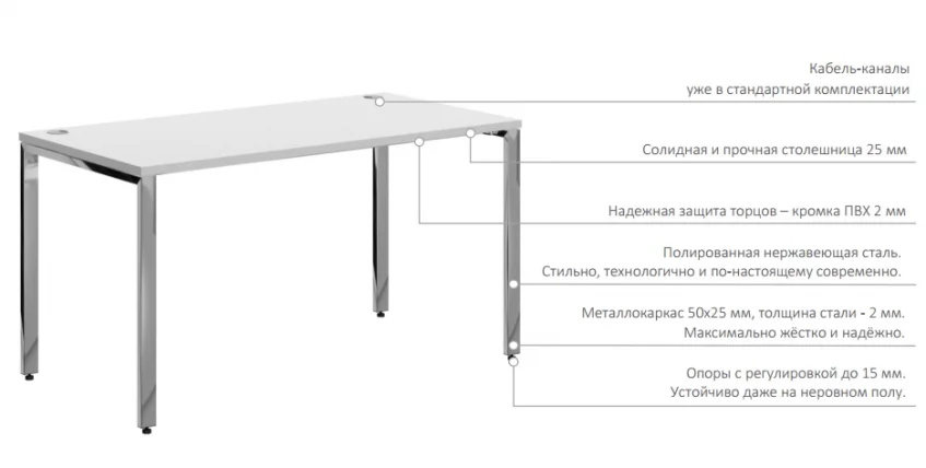 Стол письменный XTEN GLOSS XGST 167 Легно Темный_2