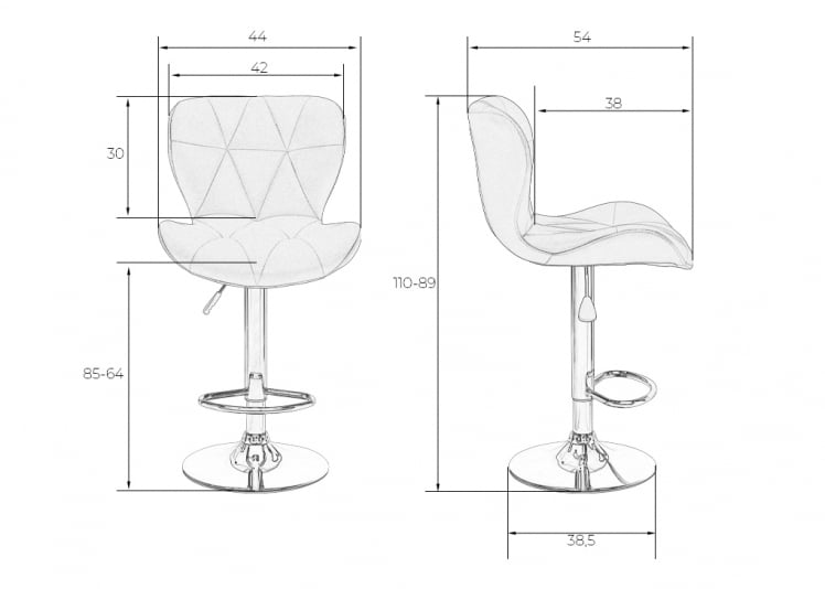 Стул барный DOBRIN BARNY Белый_9