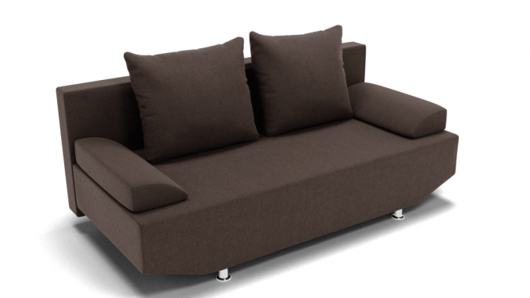 Диван Сити (ЗР) Цвет фасада: Коричневый; Тип: Прямой; Материал фасада: Металл/Велюр_0