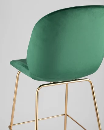 Стул барный Beetle Lite PU со спинкой Изумрудный_6