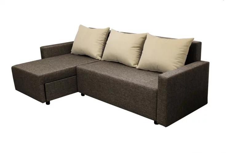 Угловой диван Sherry (3 категория) с механизмом подъема оттоманки Балтик Кофе Латте_0