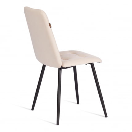 Стул обеденный Asti флок , 47х54х86, молочный, 4_2