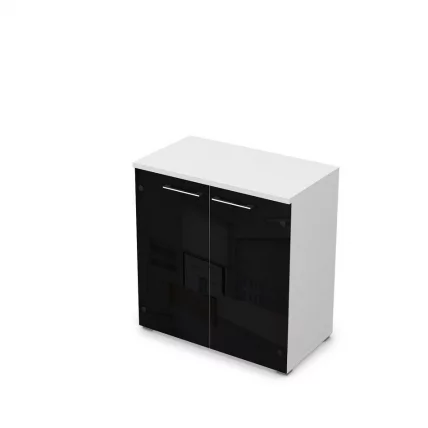 Шкаф низкий со стеклом GLOSS LINE 9НШ.023.4  Белый премиум_0
