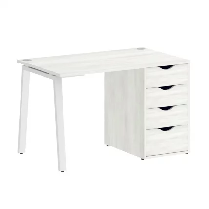 Стол письменный HOME OFFICE VR.SP-3-118.4.A Снежная Платина/Белый металл_0