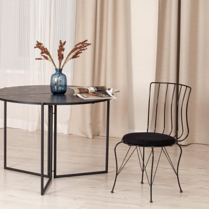 Стул LALITA (mod. 172) металл/ткань, 44 х 51.5 х 85 см, Black (черный)_7