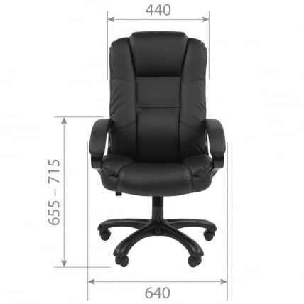 Кресло офисное CHAIRMAN 600 экокожа Черный_4