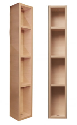 Поворотный зеркальный шкаф Хоп Шелф Молочный дуб_0