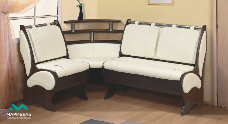 Диван угловой ДКУ-2/2 Венге/Ткань Classic беж_0