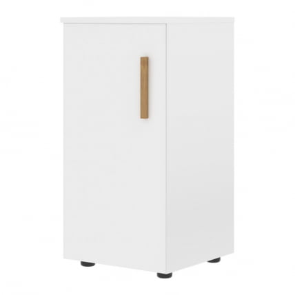 Шкаф-колонка с глухой малой дверью левый Forta FLC 40.1 L Белый премиум_0