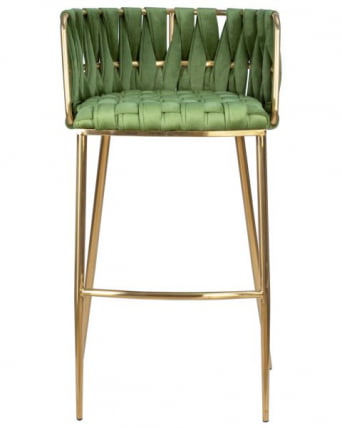 Стул барный ДОБРИН ЕММА ГОЛД (зеленый велюр (ВФ-08)) 4 шт / DOBRIN EMMA GOLD (VF-08))_6