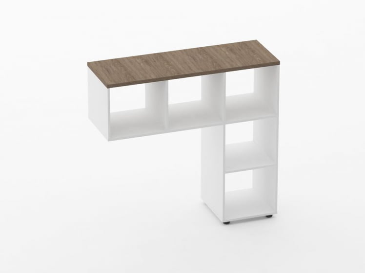 Стеллаж к столу Deka 9.08.12 Дуб Верцаска/Белый_0