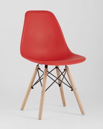 Стул Eames Style DSW красный 4 шт. комплект (разборный каркас)_1