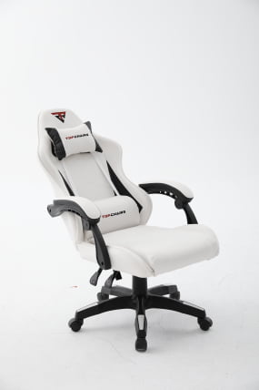 Кресло спортивное TopChairs Phantom бело-черный_4