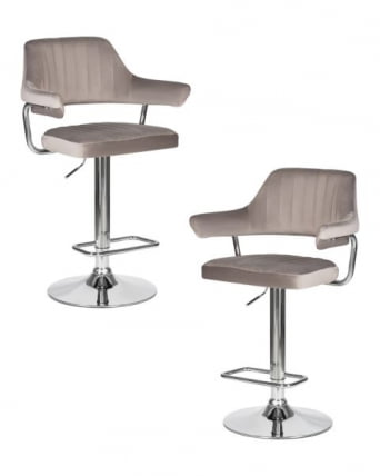 Стул барный ДОБРИН CХАРЛЙ (серый велюр (МДЖ9-75)) 2 шт / DOBRIN CHARLY (MJ9-75))_0