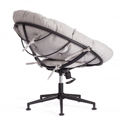 Кресло CLOUDE рогожка/металл, 97х98х90-96см, серо-бежевый, 3M 16/2_3