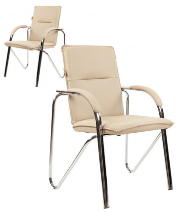 Комплект офисных кресел CHAIRMAN 851 экокожа Бежевый_5