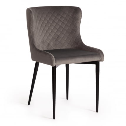 Стул MANTRA (mod. 713) ткань/металл, 49х61х82 см, высота до сидения 49 см, серый barkhat 26/черный_0