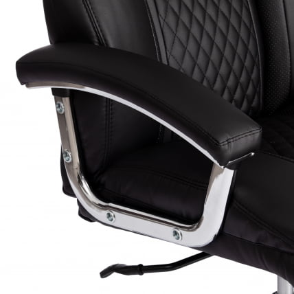 Кресло офисное Trust (max) кож/зам, черный/черный стеганный/черный, 36-6/36-6/36-6/06_11