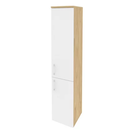 Шкаф высокий узкий правый ONIX O.SU-1.3(R) Тиквуд Светлый/Белый_0