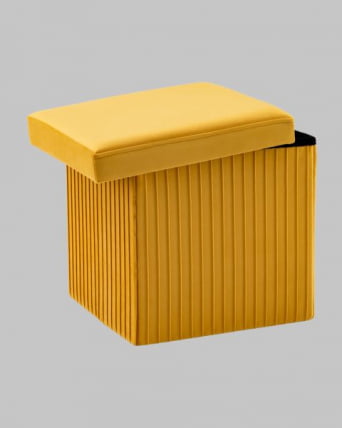 Пуф складной с ящиком Store Square желтый_2